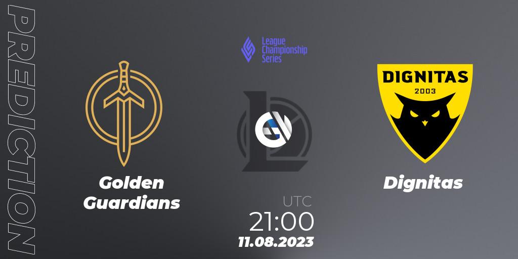 Pronósticos Golden Guardians - Dignitas. 11.08.23. LCS Summer 2023 - Playoffs - LoL