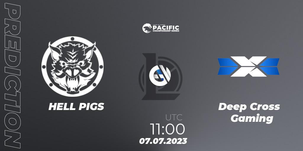 Pronósticos HELL PIGS - Deep Cross Gaming. 07.07.2023 at 11:00. PACIFIC Championship series Group Stage - LoL