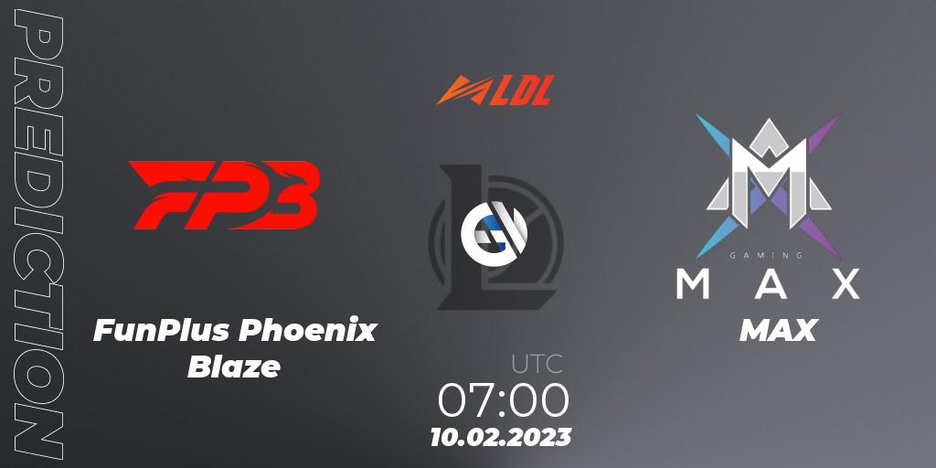 Pronósticos FunPlus Phoenix Blaze - MAX. 10.02.23. LDL 2023 - Swiss Stage - LoL
