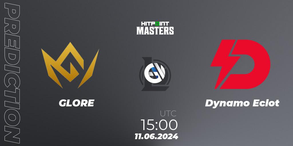 Pronósticos GLORE - Dynamo Eclot. 11.06.2024 at 15:00. Hitpoint Masters Summer 2024 - LoL