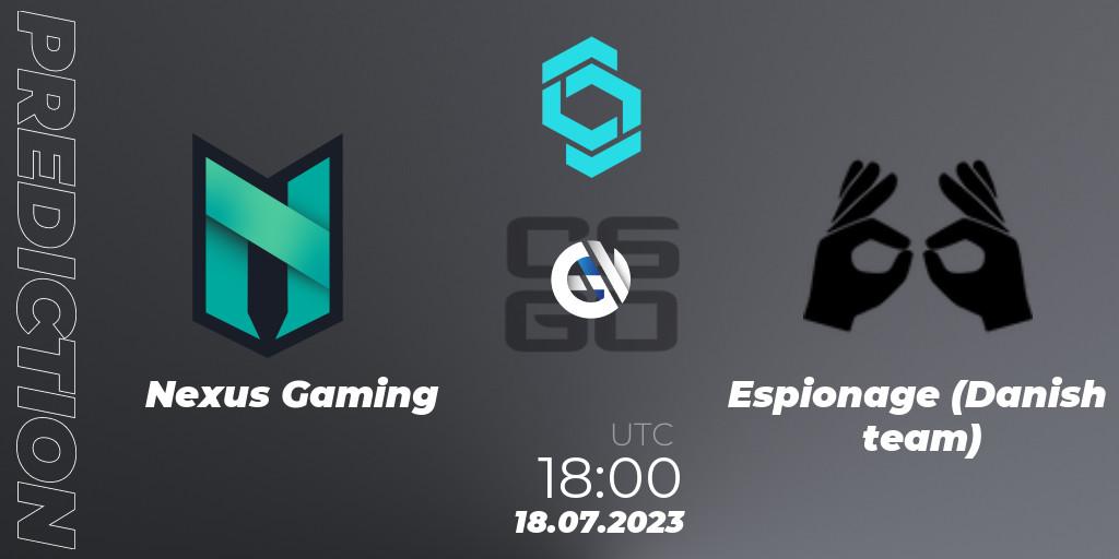 Pronósticos Nexus Gaming - Espionage. 18.07.23. CCT North Europe Series #6 - CS2 (CS:GO)