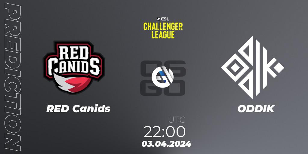 Pronósticos RED Canids - ODDIK. 03.04.24. ESL Challenger League Season 47: South America - CS2 (CS:GO)