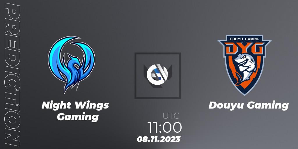 Pronósticos Night Wings Gaming - Douyu Gaming. 08.11.23. VALORANT China Evolution Series Act 3: Heritability - Play-In - VALORANT