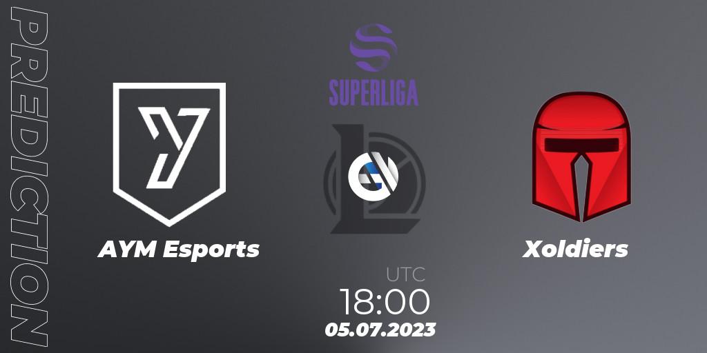 Pronósticos AYM Esports - Xoldiers. 05.07.23. LVP Superliga 2nd Division 2023 Summer - LoL