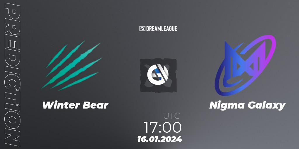 Pronósticos Winter Bear - Nigma Galaxy. 16.01.24. DreamLeague Season 22: MENA Closed Qualifier - Dota 2
