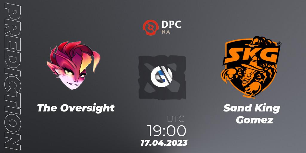 Pronósticos The Oversight - Sand King Gomez. 17.04.2023 at 20:05. DPC 2023 Tour 2: NA Division II (Lower) - Dota 2