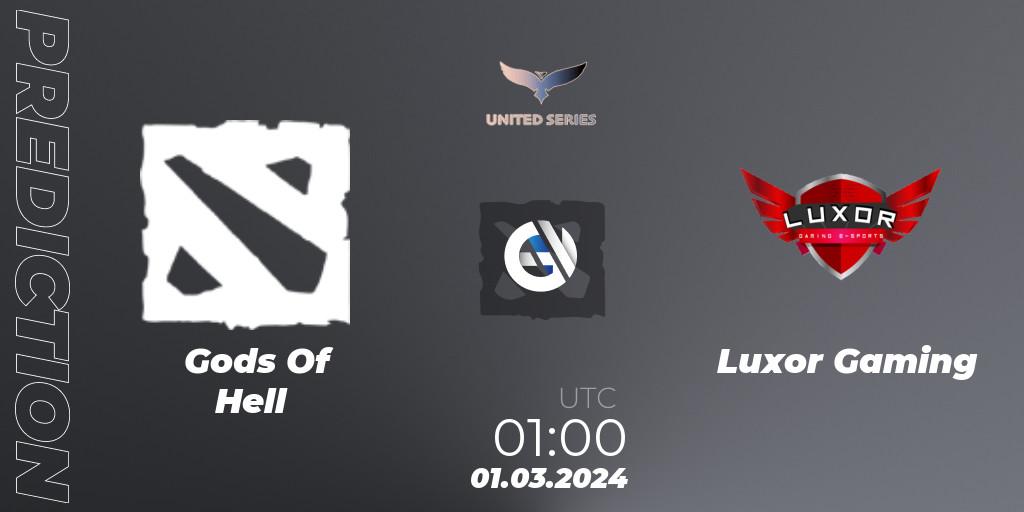 Pronósticos Gods Of Hell - Luxor Gaming. 01.03.24. United Series 1 - Dota 2