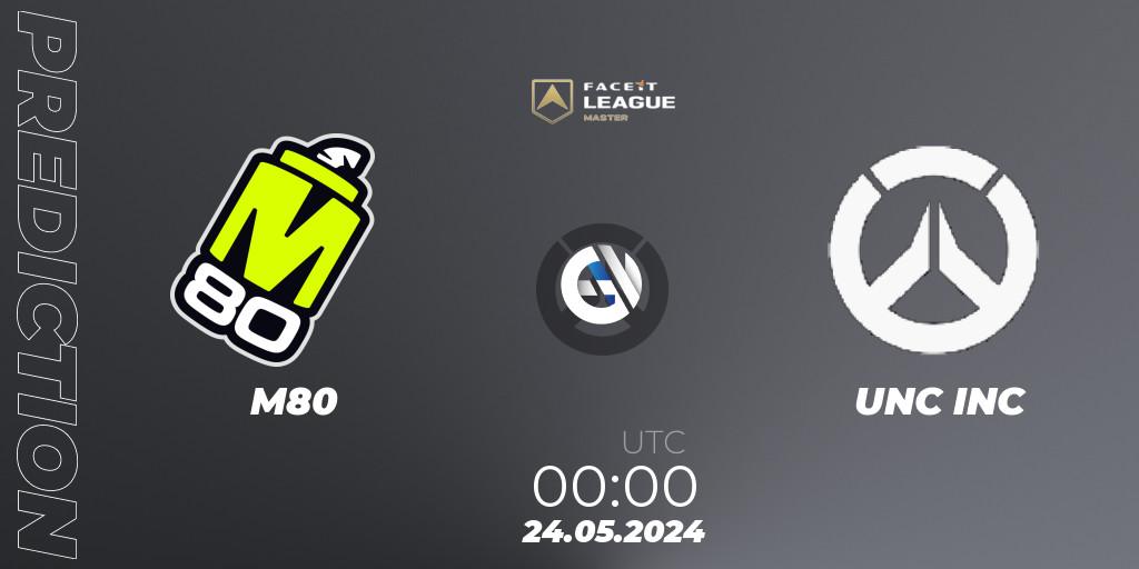 Pronósticos M80 - UNC INC. 24.05.2024 at 00:00. FACEIT League Season 1 - NA Master Road to EWC - Overwatch