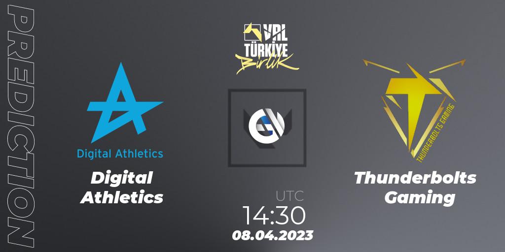 Pronósticos Digital Athletics - Thunderbolts Gaming. 08.04.23. VALORANT Challengers 2023: Turkey Split 2 - Regular Season - VALORANT