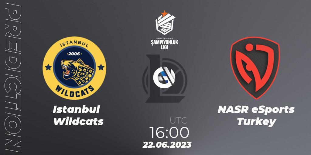 Pronósticos Istanbul Wildcats - NASR eSports Turkey. 22.06.2023 at 16:00. TCL Summer 2023 - Group Stage - LoL