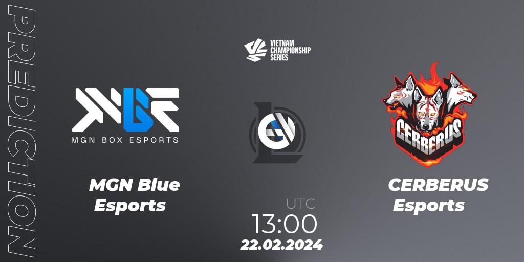 Pronósticos MGN Blue Esports - CERBERUS Esports. 22.02.24. VCS Dawn 2024 - Group Stage - LoL