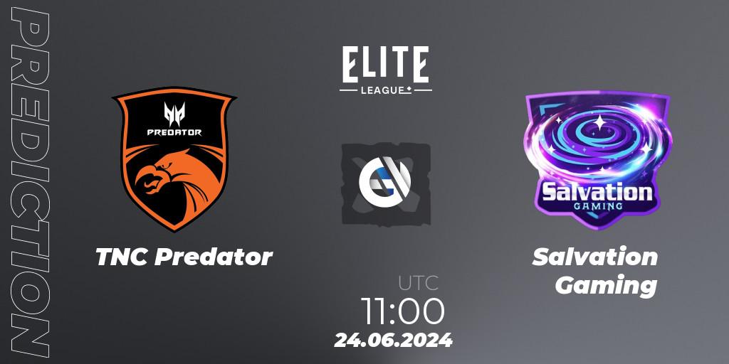 Pronósticos TNC Predator - Salvation Gaming. 24.06.2024 at 11:00. Elite League Season 2: Southeast Asia Closed Qualifier - Dota 2