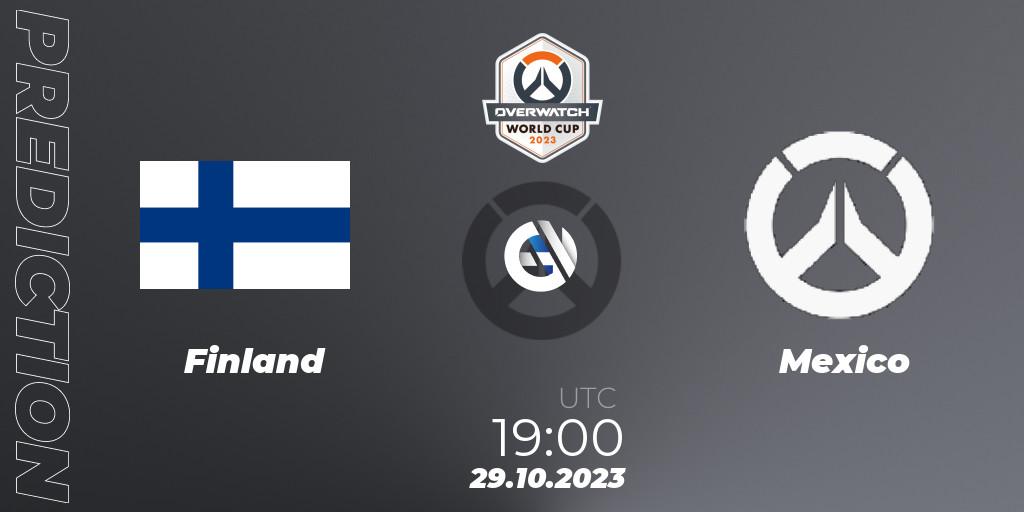 Pronósticos Finland - Mexico. 29.10.23. Overwatch World Cup 2023 - Overwatch