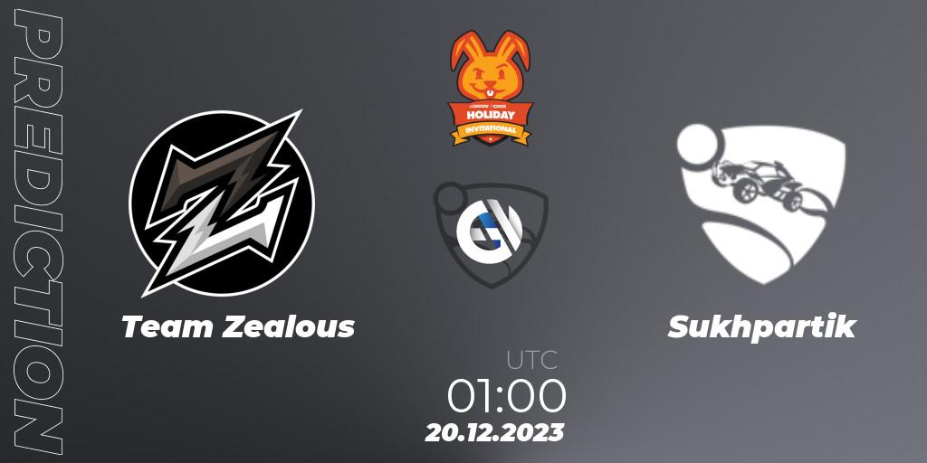 Pronósticos Team Zealous - Sukhpartik. 20.12.2023 at 01:00. OXG Holiday Invitational - Rocket League