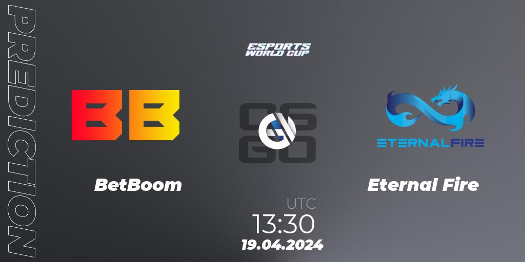 Pronósticos BetBoom - Eternal Fire. 19.04.24. Esports World Cup 2024: European Closed Qualifier - CS2 (CS:GO)