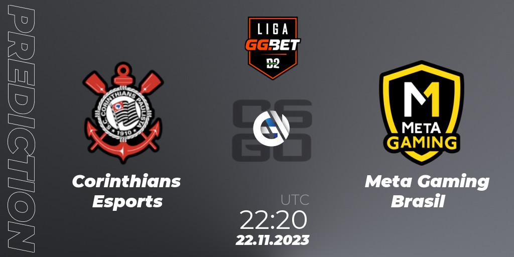 Pronósticos Corinthians Esports - Meta Gaming Brasil. 22.11.2023 at 22:40. Dust2 Brasil Liga Season 2 - Counter-Strike (CS2)