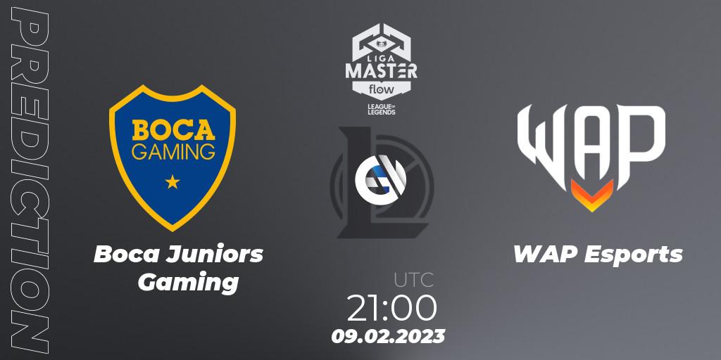 Pronósticos Boca Juniors Gaming - WAP Esports. 09.02.23. Liga Master Opening 2023 - Group Stage - LoL