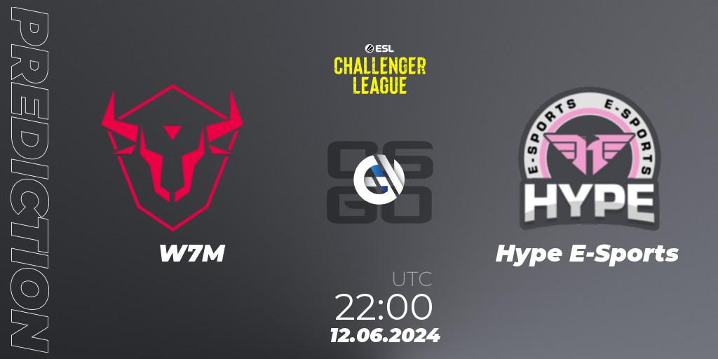 Pronósticos W7M - Hype E-Sports. 12.06.2024 at 22:00. ESL Challenger League Season 47 Relegation: South America - Counter-Strike (CS2)