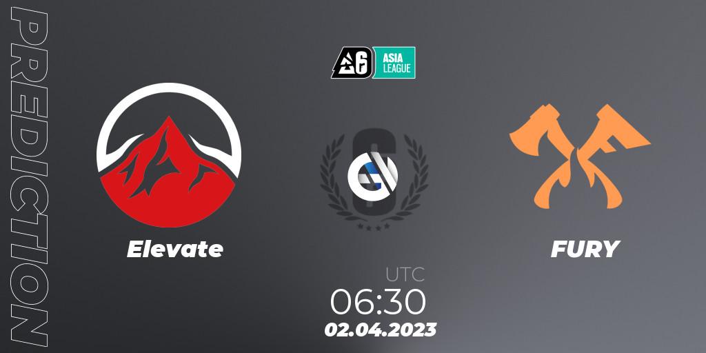 Pronósticos Elevate - FURY. 02.04.2023 at 06:30. SEA League 2023 - Stage 1 - Rainbow Six