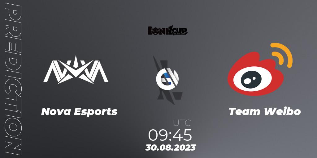 Pronósticos Nova Esports - Team Weibo. 30.08.2023 at 09:45. Ionia Cup 2023 - WRL CN Qualifiers - Wild Rift