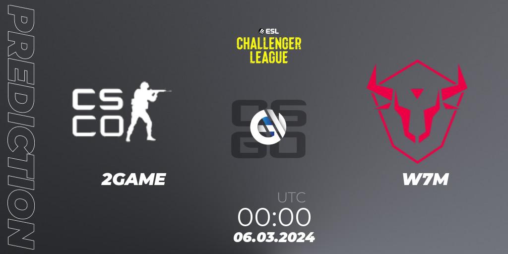 Pronósticos 2GAME - W7M. 06.03.24. ESL Challenger League Season 47: South America - CS2 (CS:GO)