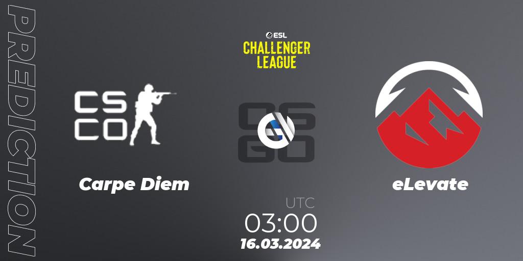 Pronósticos Carpe Diem - eLevate. 16.03.24. ESL Challenger League Season 47: North America - CS2 (CS:GO)