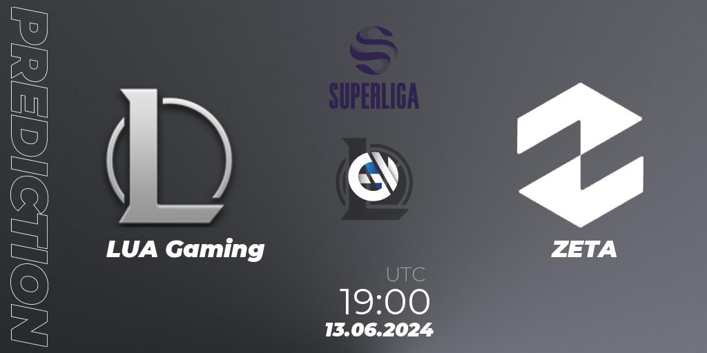 Pronósticos LUA Gaming - ZETA. 13.06.2024 at 19:00. LVP Superliga Summer 2024 - LoL