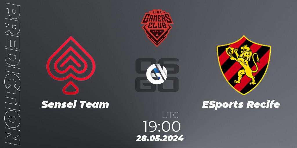 Pronósticos Sensei Team - ESports Recife. 28.05.2024 at 19:00. Gamers Club Liga Série A: May 2024 - Counter-Strike (CS2)
