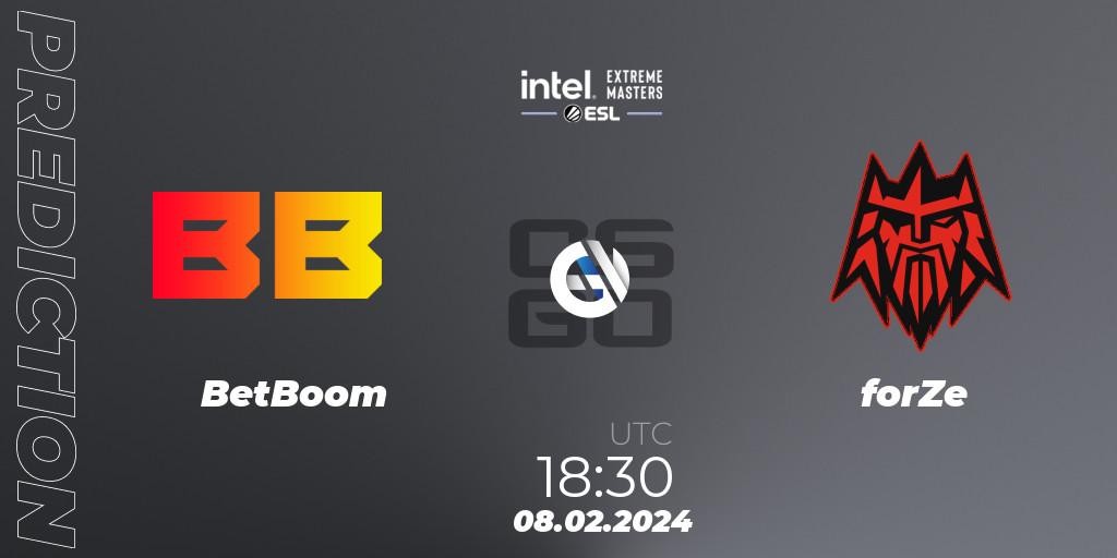 Pronósticos BetBoom - forZe. 08.02.24. Intel Extreme Masters China 2024: European Closed Qualifier - CS2 (CS:GO)