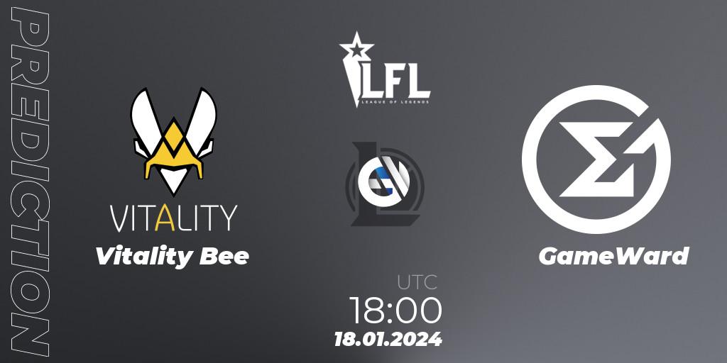 Pronósticos Vitality Bee - GameWard. 18.01.2024 at 18:00. LFL Spring 2024 - LoL