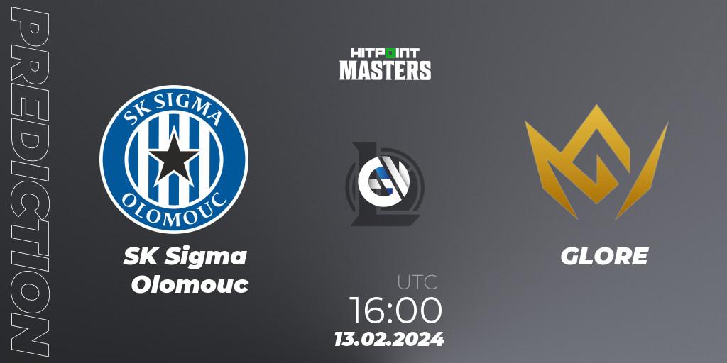 Pronósticos SK Sigma Olomouc - GLORE. 13.02.2024 at 16:00. Hitpoint Masters Spring 2024 - LoL
