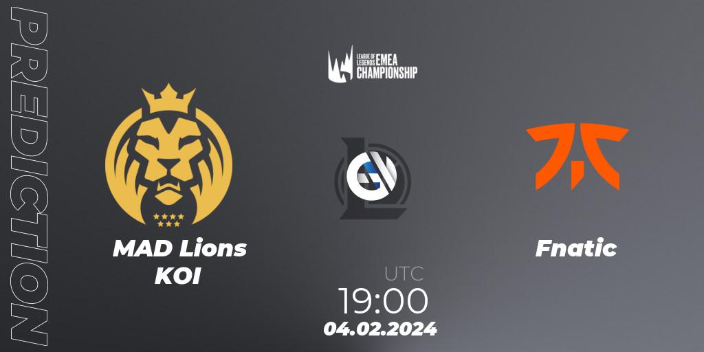 Pronósticos MAD Lions KOI - Fnatic. 04.02.24. LEC Winter 2024 - Playoffs - LoL