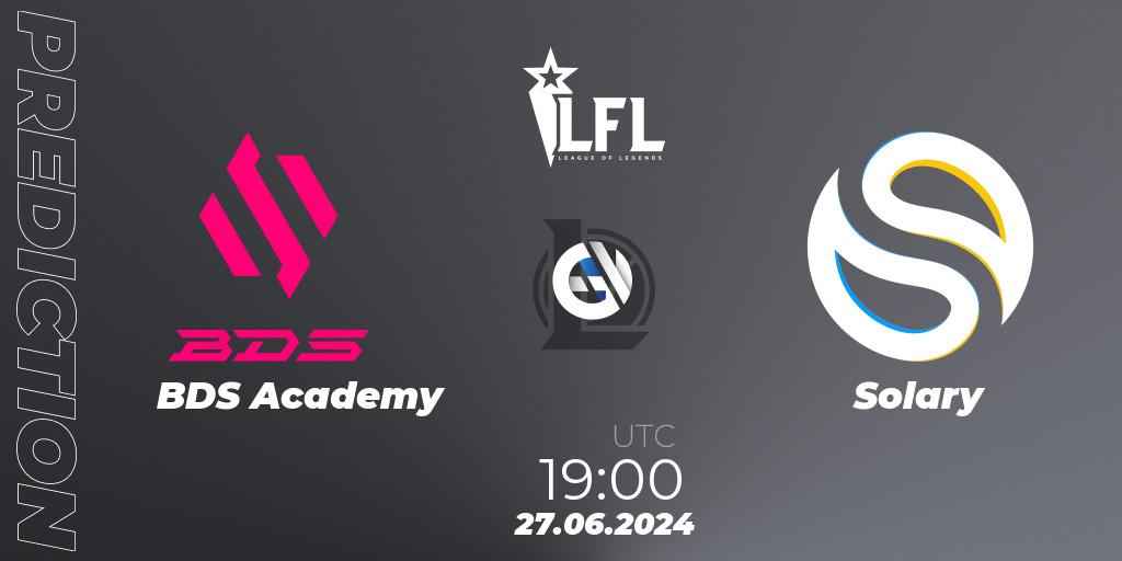 Pronósticos BDS Academy - Solary. 27.06.2024 at 19:00. LFL Summer 2024 - LoL