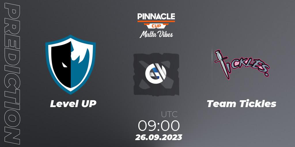 Pronósticos Level UP - Team Tickles. 26.09.23. Pinnacle Cup: Malta Vibes #4 - Dota 2