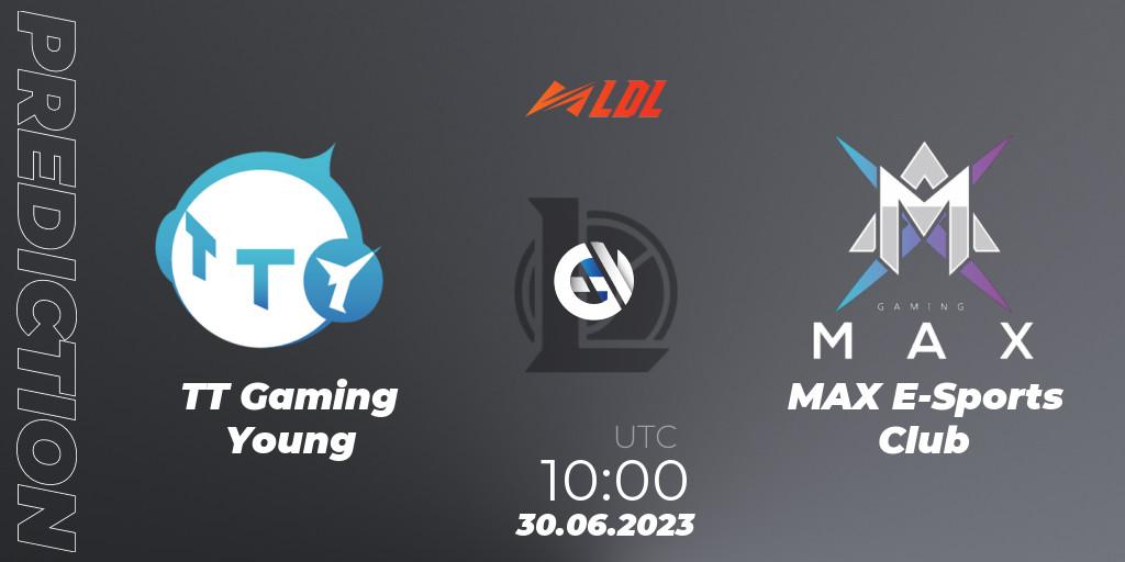 Pronósticos TT Gaming Young - MAX E-Sports Club. 30.06.2023 at 10:00. LDL 2023 - Regular Season - Stage 3 - LoL
