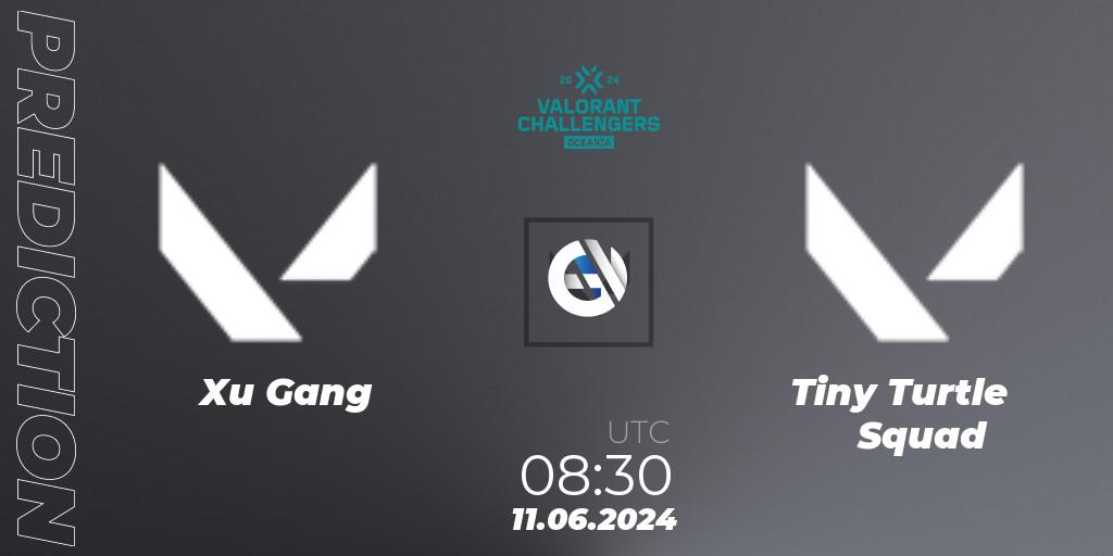 Pronósticos Xu Gang - Tiny Turtle Squad. 11.06.2024 at 08:30. VALORANT Challengers 2024 Oceania: Split 2 - VALORANT
