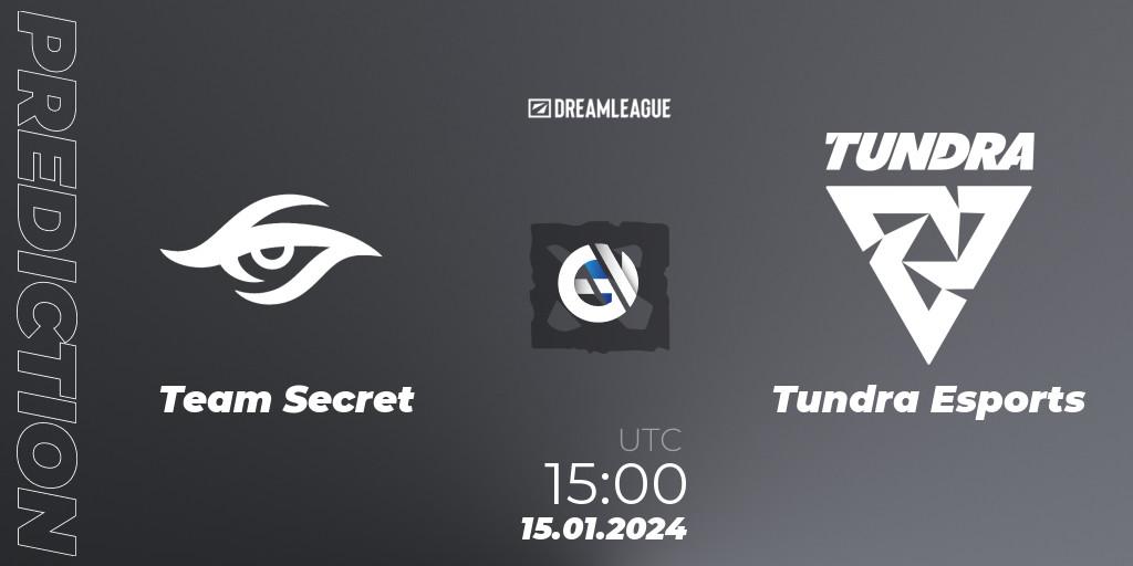 Pronósticos Team Secret - Tundra Esports. 15.01.24. DreamLeague Season 22: Western Europe Closed Qualifier - Dota 2