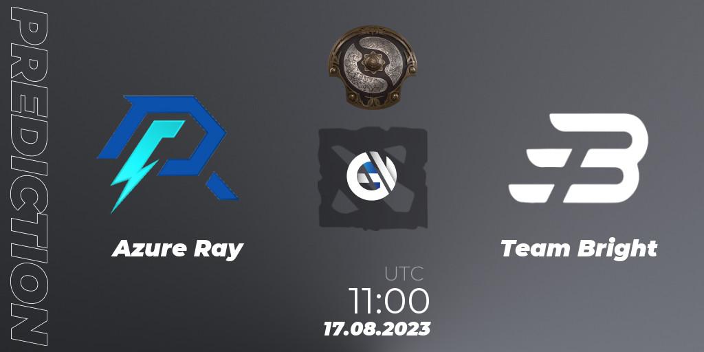 Pronósticos Azure Ray - Team Bright. 17.08.2023 at 08:15. The International 2023 - China Qualifier - Dota 2