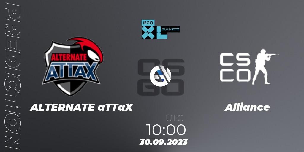 Pronósticos ALTERNATE aTTaX - Alliance. 30.09.2023 at 10:00. XL Games 2023 - Counter-Strike (CS2)