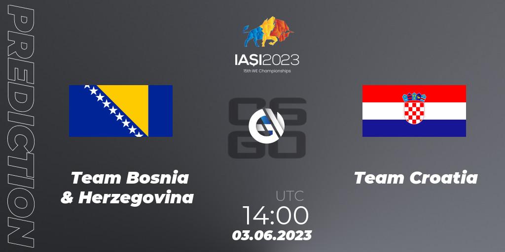 Pronósticos Team Bosnia & Herzegovina - Team Croatia. 03.06.2023 at 14:00. IESF World Esports Championship 2023: Eastern Europe Qualifier - Counter-Strike (CS2)