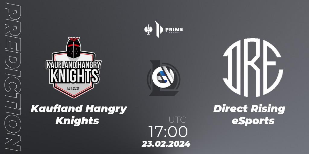 Pronósticos Kaufland Hangry Knights - Direct Rising eSports. 23.02.2024 at 17:00. Prime League 2nd Division - LoL