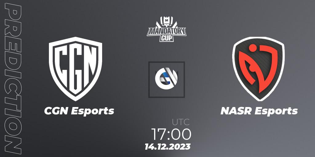 Pronósticos CGN Esports - NASR Esports. 14.12.23. Mandatory Cup #3 - VALORANT