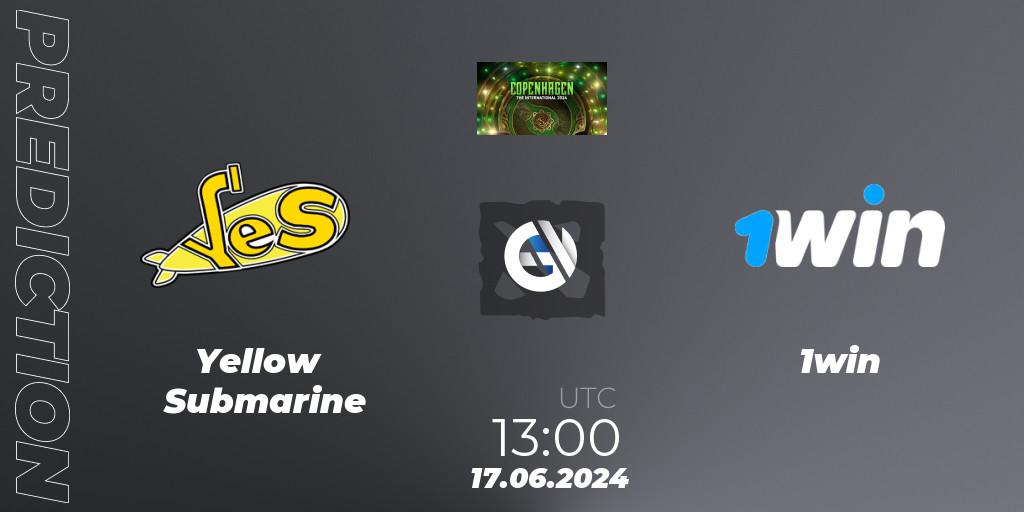 Pronósticos Yellow Submarine - 1win. 17.06.2024 at 14:20. The International 2024: Eastern Europe Closed Qualifier - Dota 2