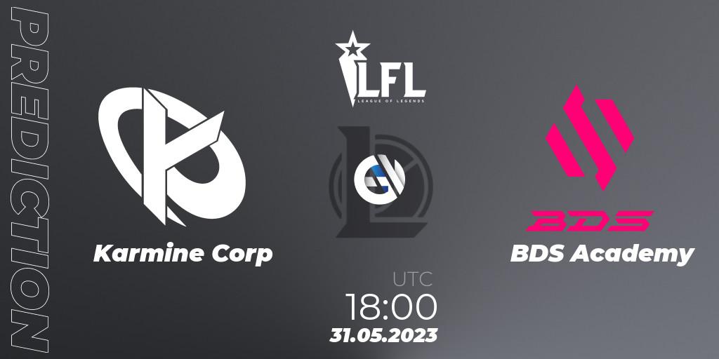 Pronósticos Karmine Corp - BDS Academy. 31.05.2023 at 18:00. LFL Summer 2023 - Group Stage - LoL