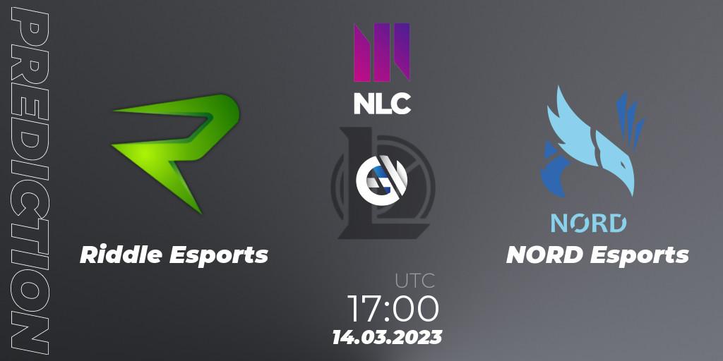 Pronósticos Riddle Esports - NORD Esports. 14.03.23. NLC 1st Division Spring 2023 - LoL