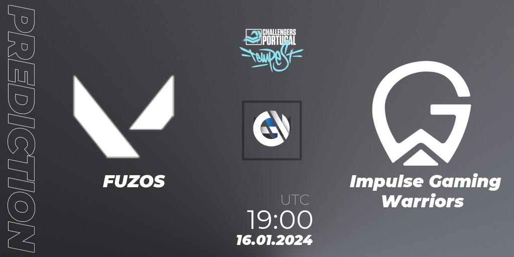 Pronósticos FUZOS - Impulse Gaming Warriors. 16.01.2024 at 19:00. VALORANT Challengers 2024 Portugal: Tempest Split 1 - VALORANT
