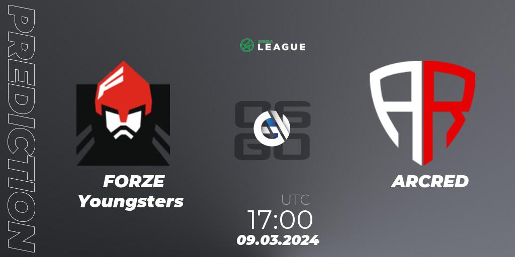 Pronósticos FORZE Youngsters - ARCRED. 09.03.24. ESEA Season 48: Advanced Division - Europe - CS2 (CS:GO)