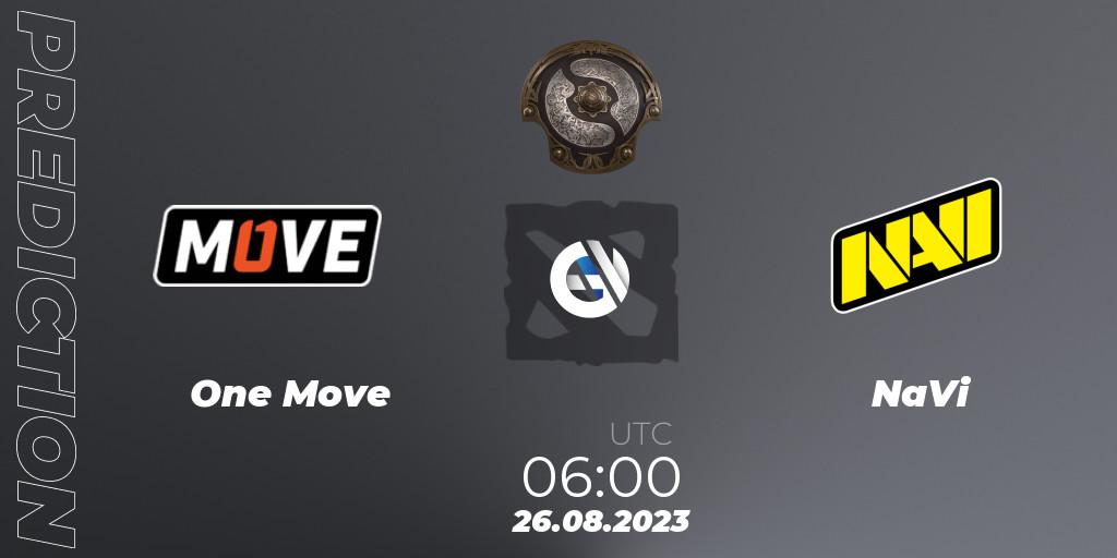 Pronósticos One Move - NaVi. 26.08.2023 at 06:01. The International 2023 - Eastern Europe Qualifier - Dota 2