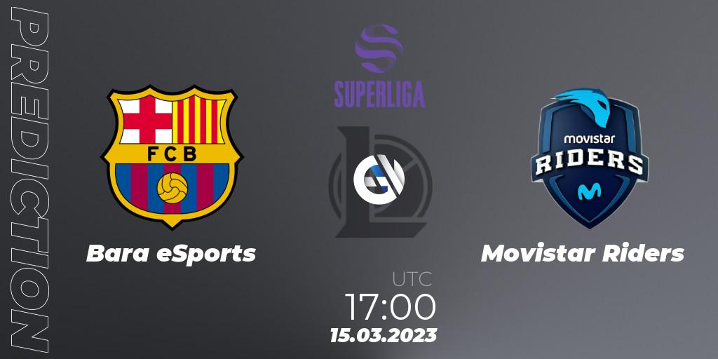 Pronósticos Barça eSports - Movistar Riders. 15.03.2023 at 17:00. LVP Superliga Spring 2023 - Playoffs - LoL
