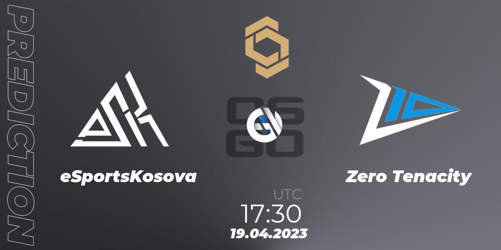Pronósticos eSportsKosova - Zero Tenacity. 19.04.2023 at 17:30. CCT South Europe Series #4: Closed Qualifier - Counter-Strike (CS2)